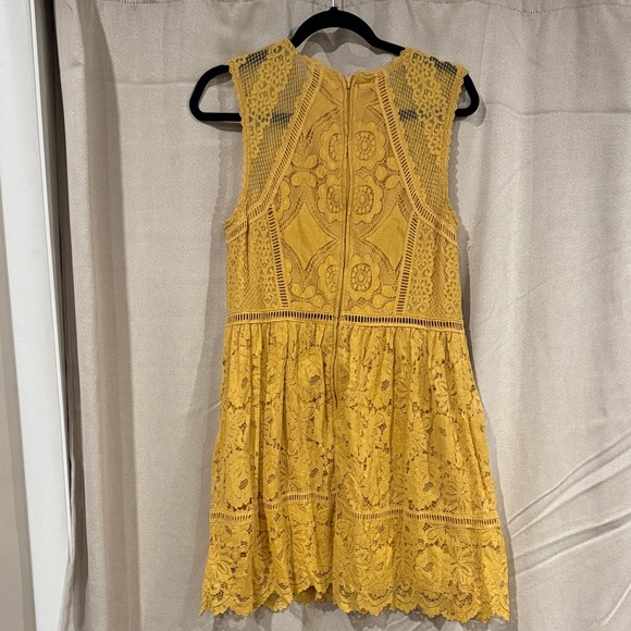 Xhilaration Yellow Lace overlay Sleeveless Dress XL - Picture 6 of 6
